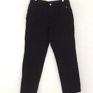 Lauren Ralph Lauren Woman’s Black Cotton, High Rise Pants Pockets. Size 14